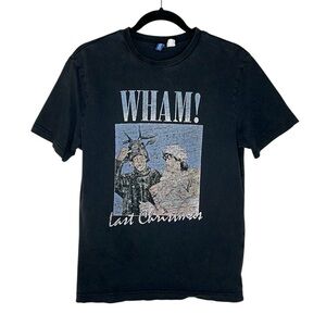 WHAM! Last Christmas Holiday 100% Cotton Band Tee size Small